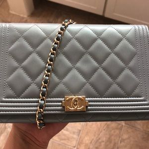 Chanel light blue wallet